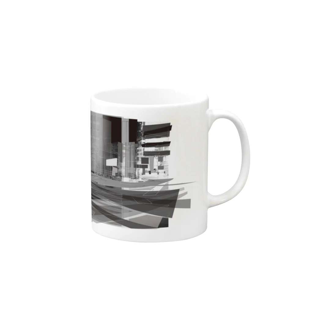 EMK SHOPSITE のstrange city Mug :right side of the handle