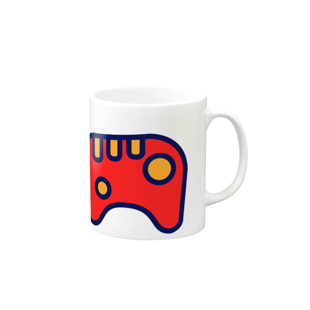 #akabekorのBig Akabeko 大きな赤べこ Mug :right side of the handle