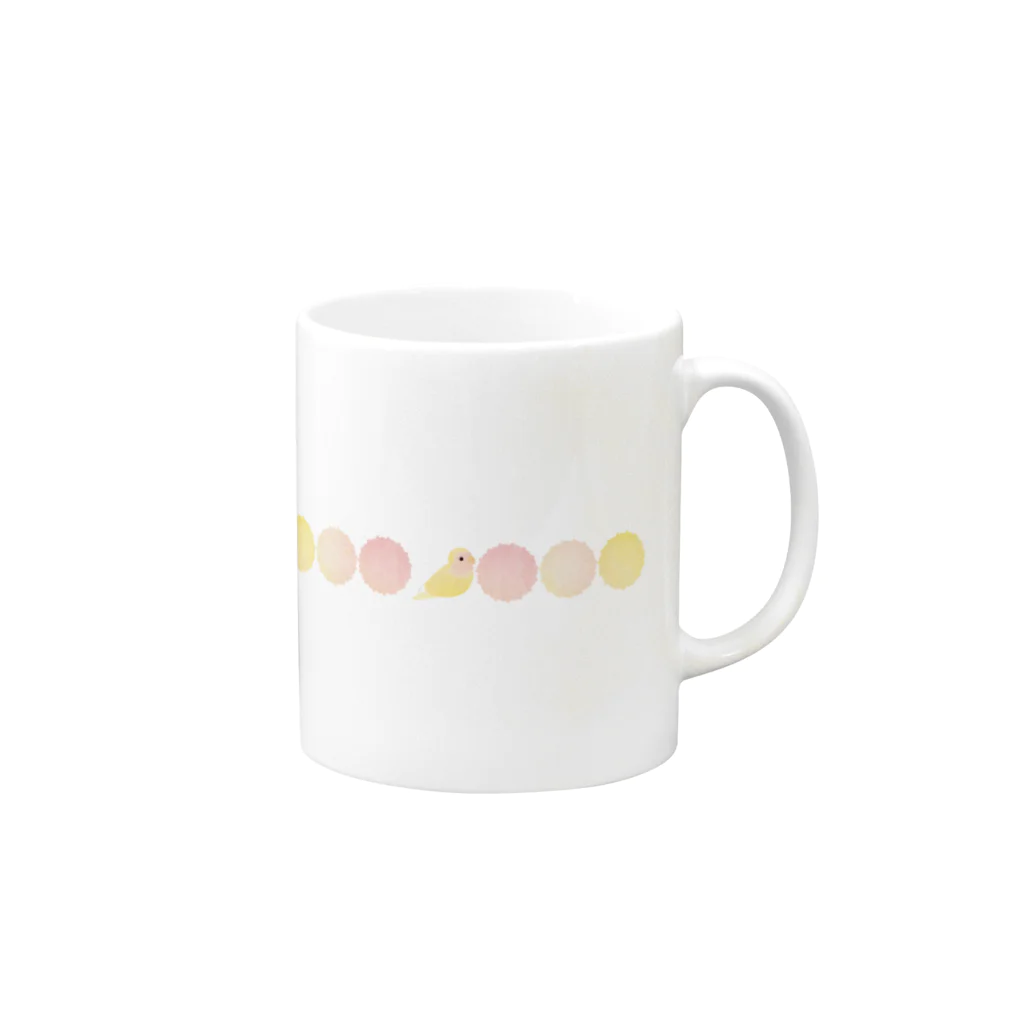 cotton-berry-pancakeのコザクラインコゴールデンチェリー Mug :right side of the handle