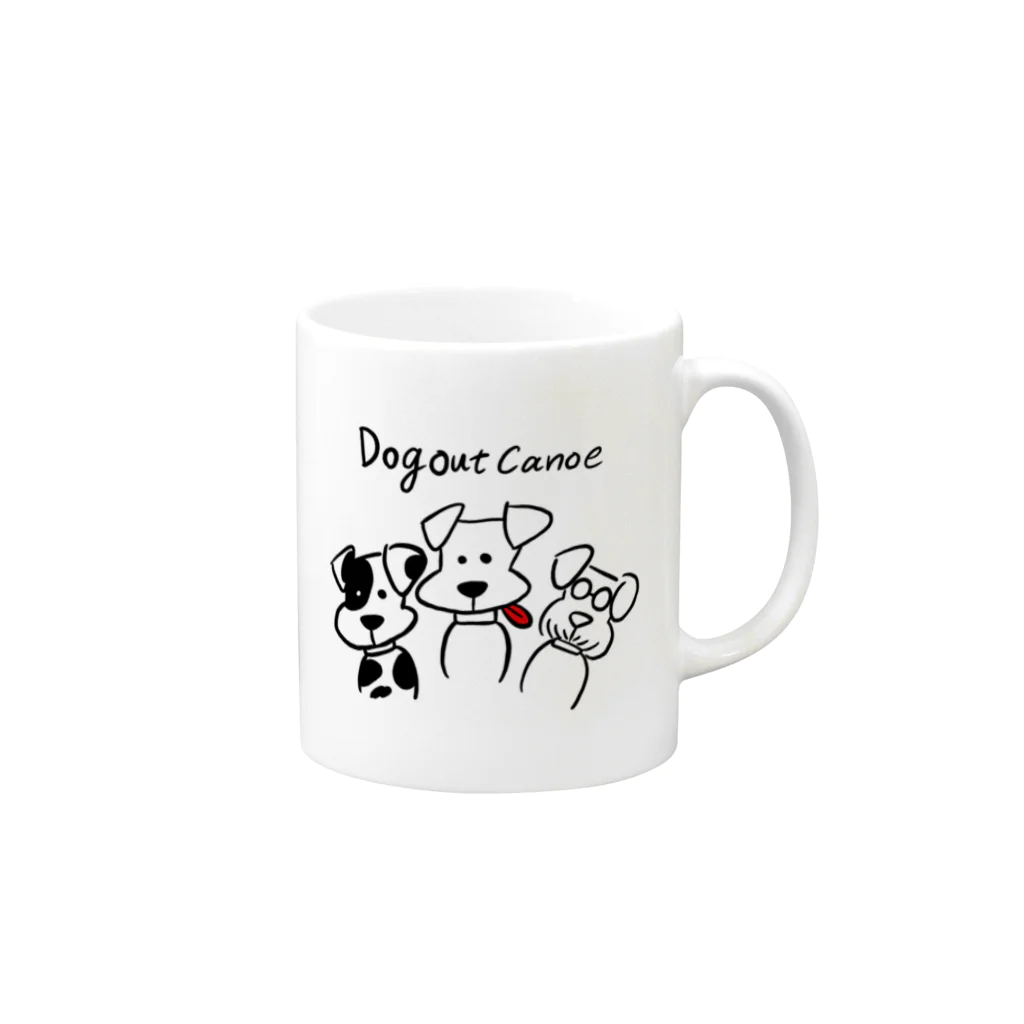 ダグアウトカヌーのドッグアウトカヌー Mug :right side of the handle