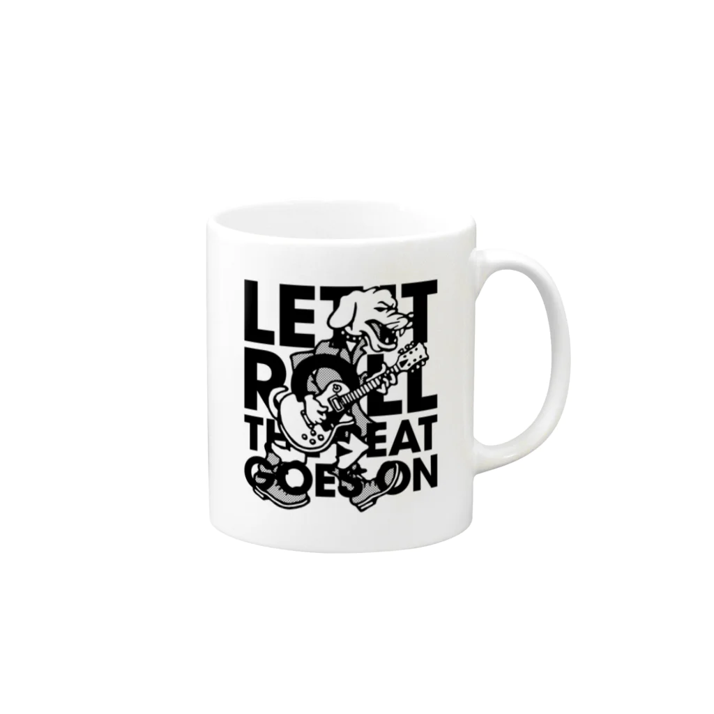 ikinagraphieのLET IT ROLL Mug :right side of the handle