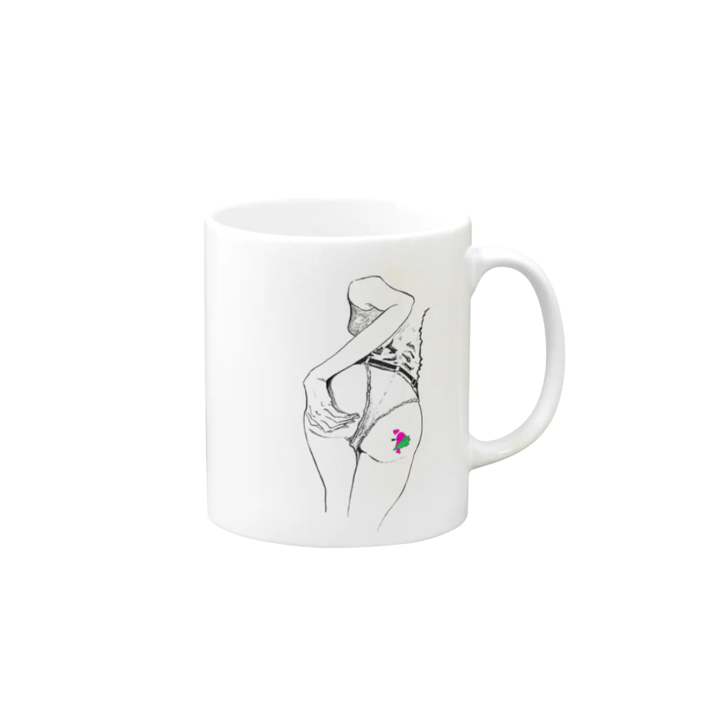 RITZのアジトの" Siri＂Begoniatattoo Mug :right side of the handle