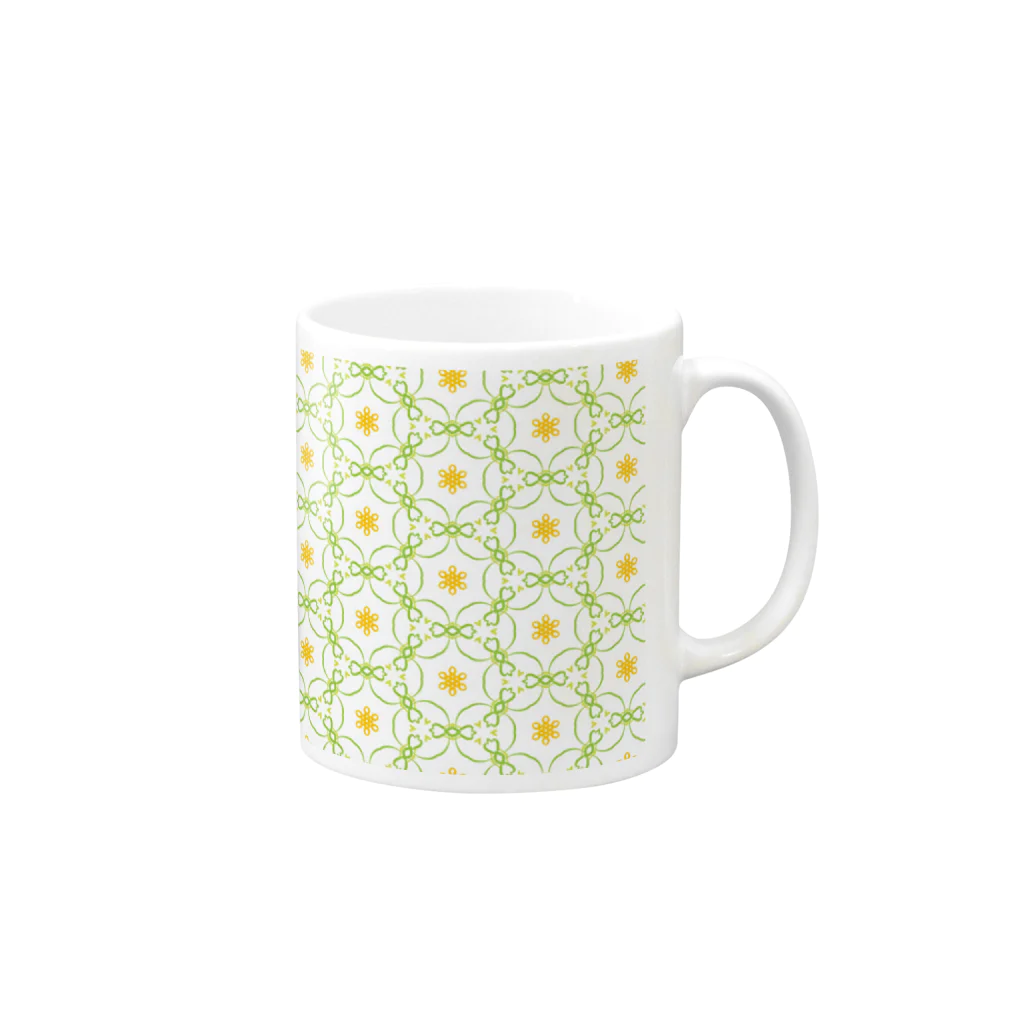 Ellieのgarden-green Mug :right side of the handle