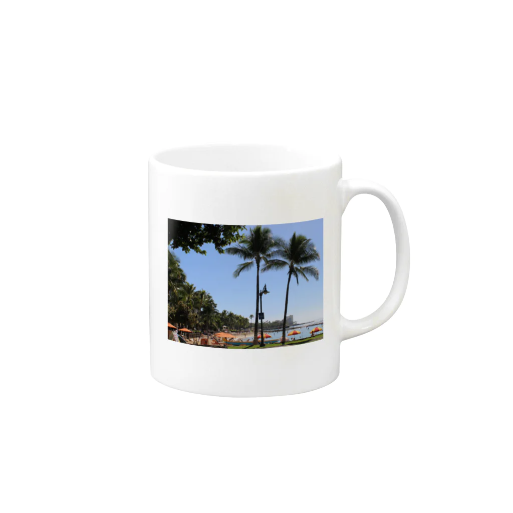 夢工房のThe Hawaii Mug :right side of the handle