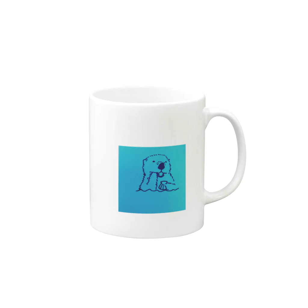 anapoのラッコさん Mug :right side of the handle