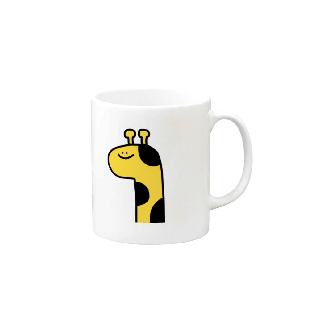 イシダニッコリのいしだのきりんくん Mug :right side of the handle