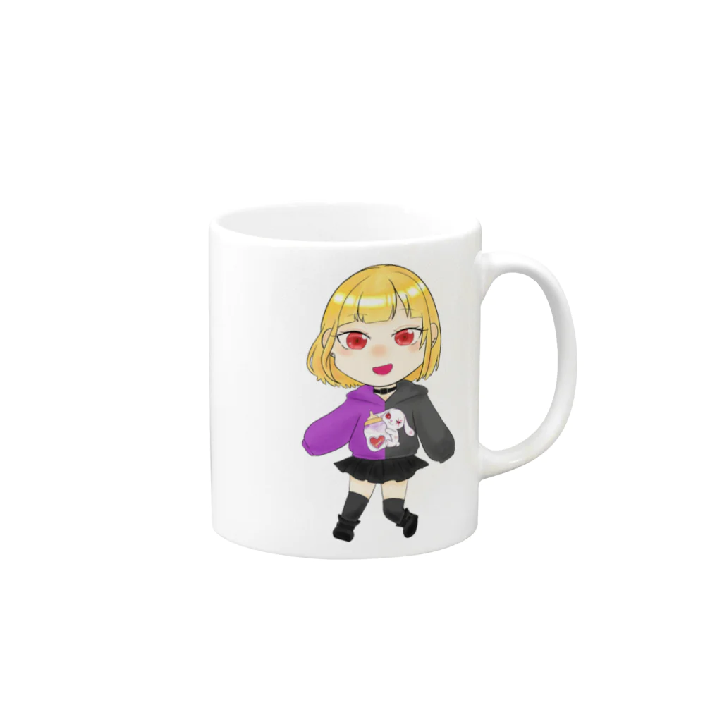 ねぎまるやさんのちっちゃなねぎまるさん達 Mug :right side of the handle