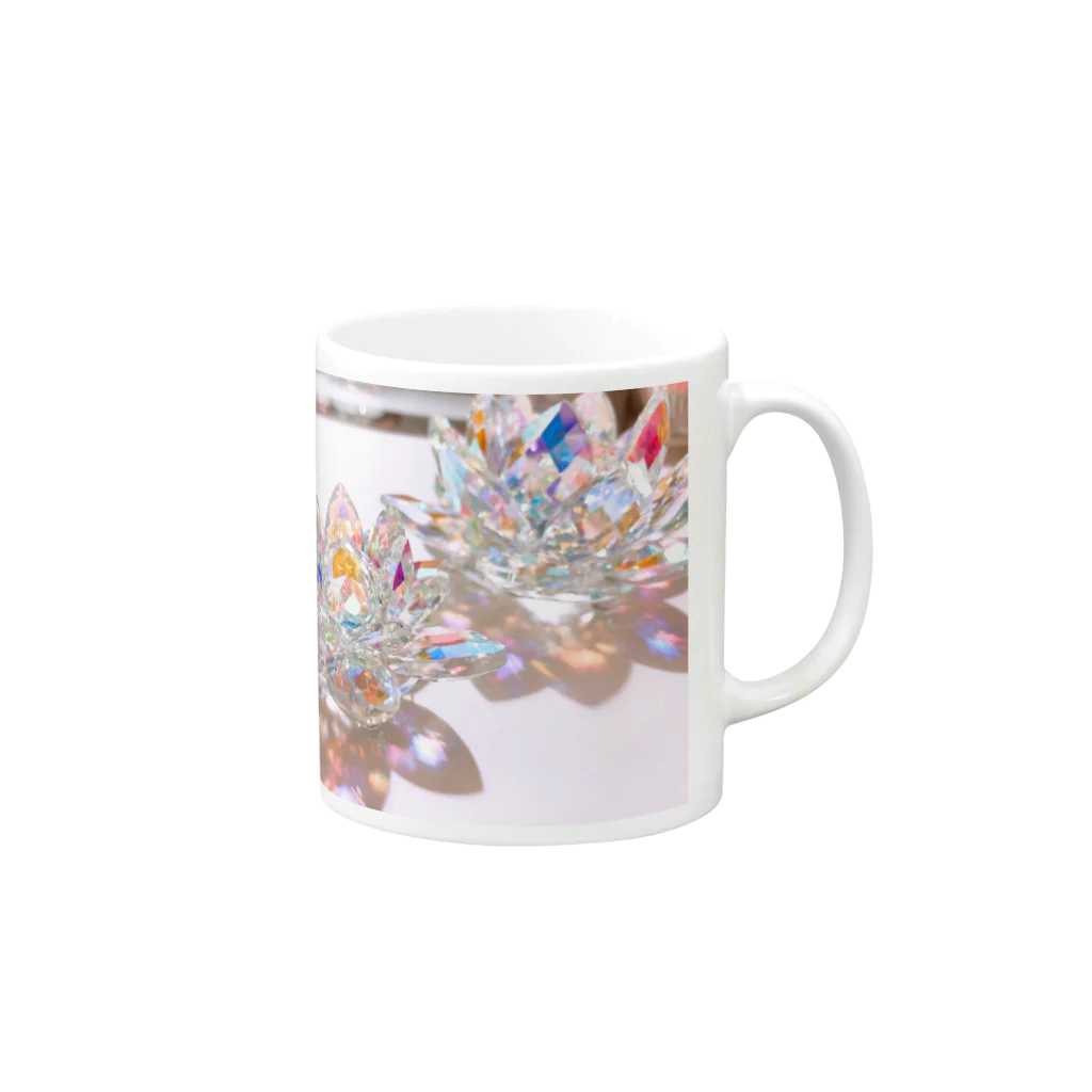 kopanの虹の世界のCrystal Lotus✧︎ Mug :right side of the handle