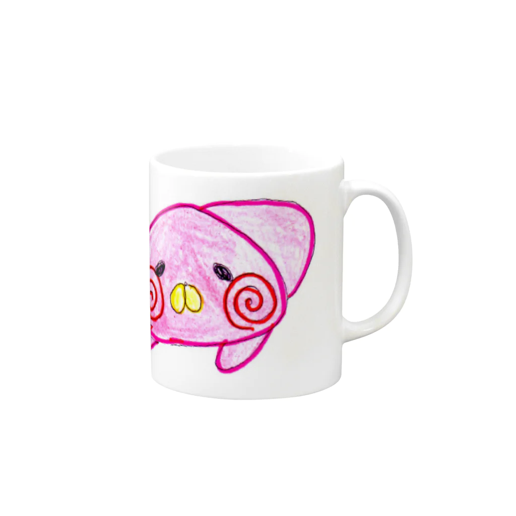 めぶーのかまぼこくん Mug :right side of the handle