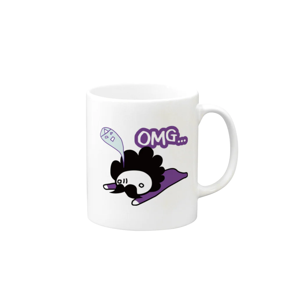 HitoyamのGajiおじさん【OMG】マグカップ Mug :right side of the handle