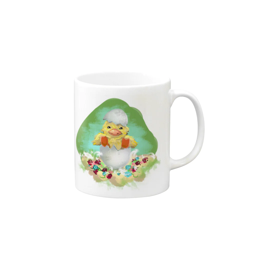 *＊Yukinko＊*のひよこちゃん Mug :right side of the handle