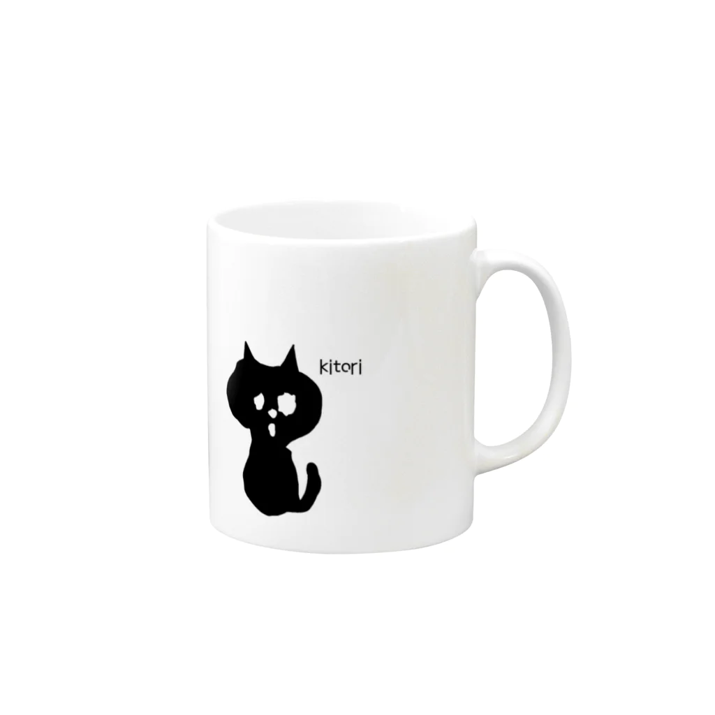 キトリのおかしな猫ちゃんマグカップ Mug :right side of the handle