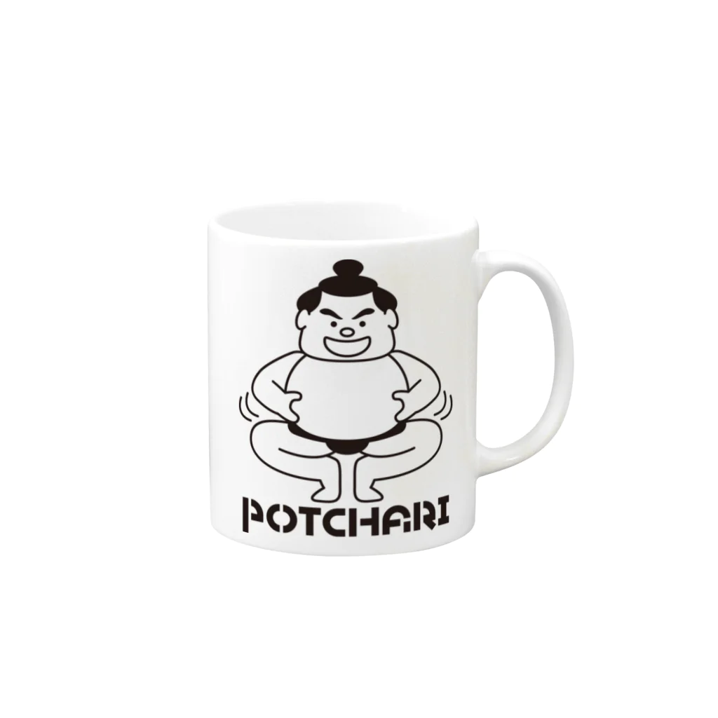 KENICHIROUのわんぱくちゃんPOTCHARI Mug :right side of the handle