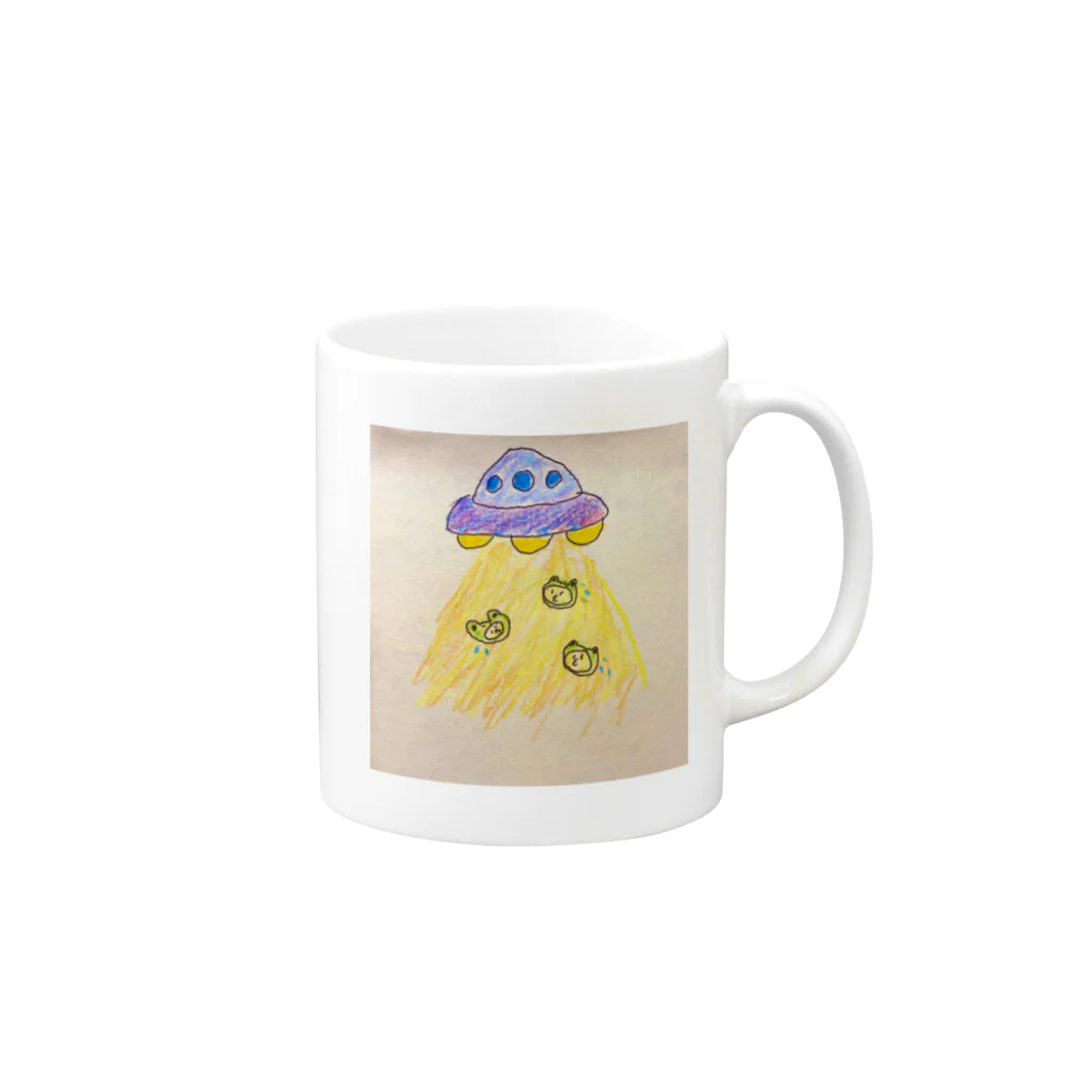 かえるおじさんのかえるおじさんとUFO Mug :right side of the handle