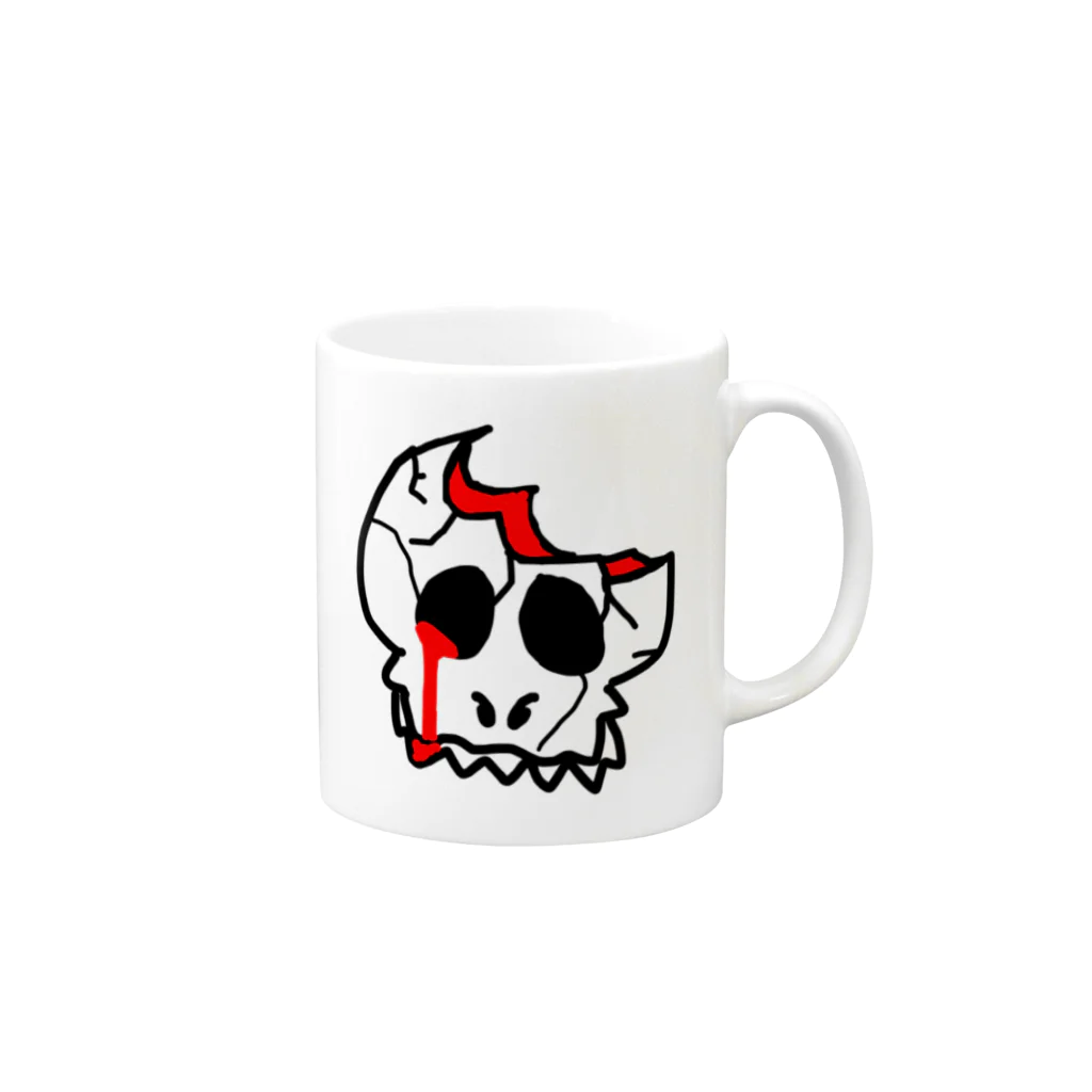 泥濘大魔王サイケのちなみだどくろ Mug :right side of the handle