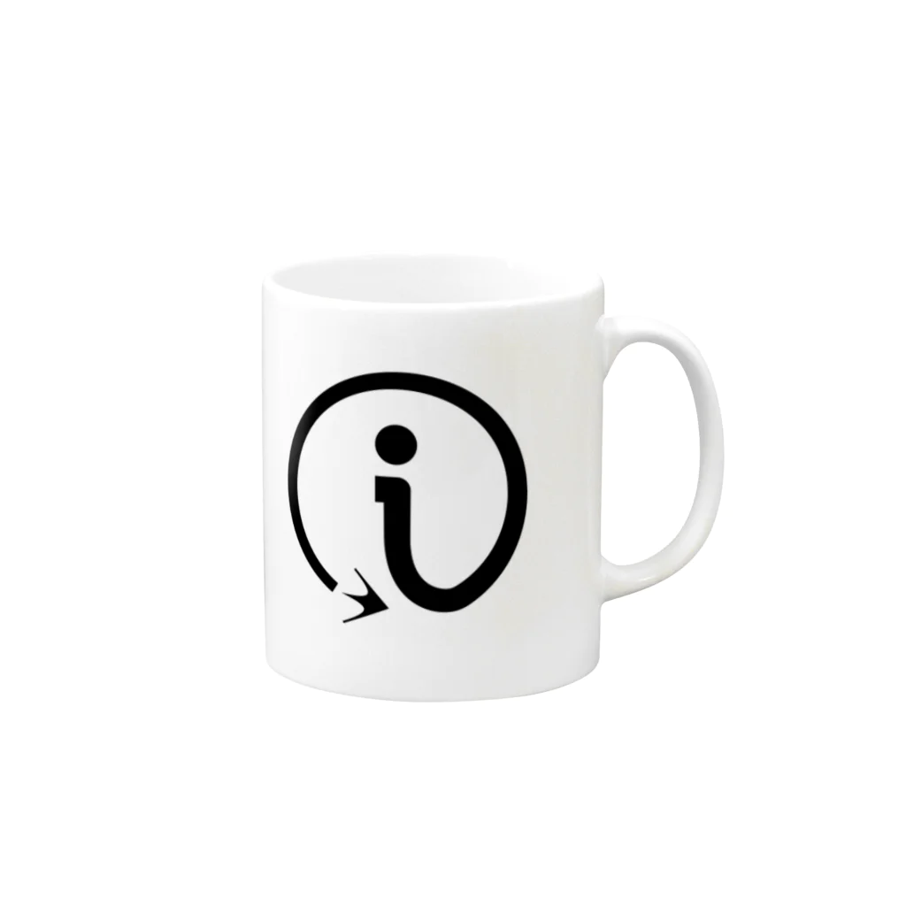 interact Official Shopのinteract i_BLACK Mug :right side of the handle