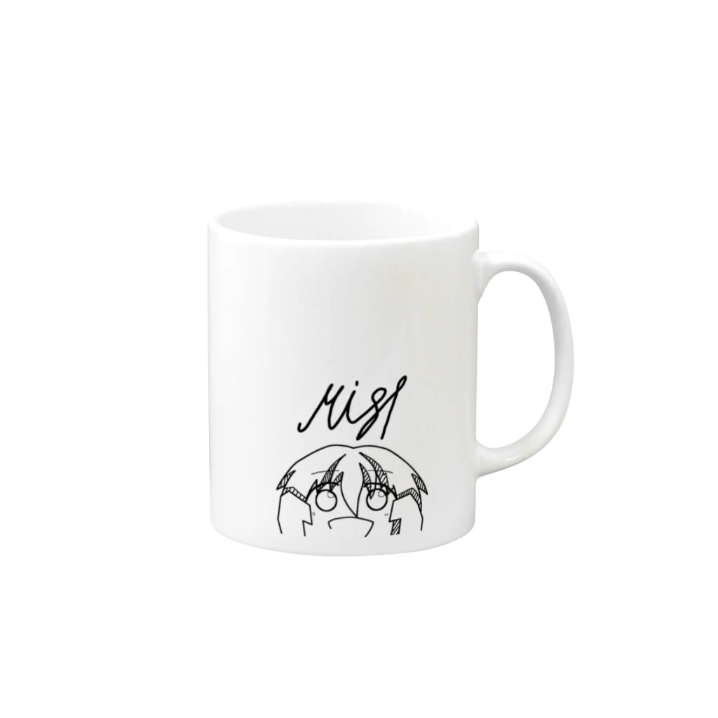 ミストのミストくん Mug :right side of the handle