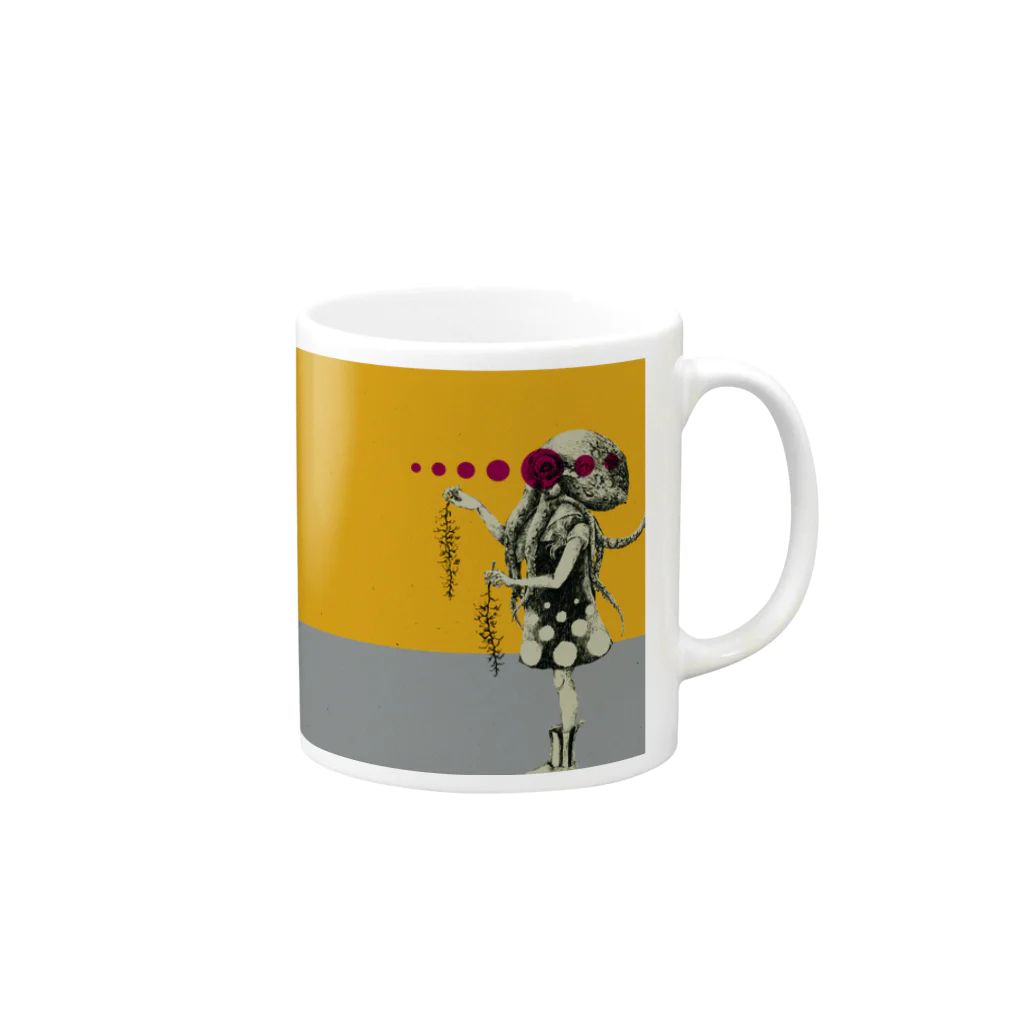 スーパーファンタジー絵描き　松野和貴の化けの皮マグータコー Mug :right side of the handle