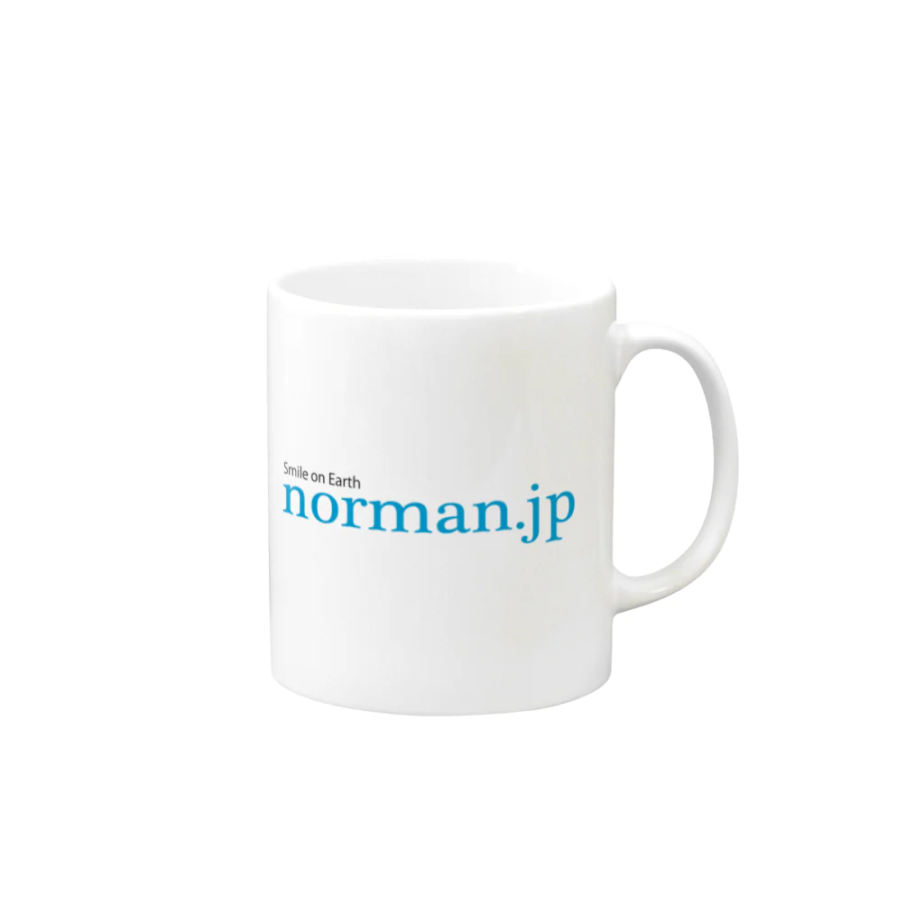 normanjpのnorman.jpロゴシリーズ マグカップの取っ手の右面