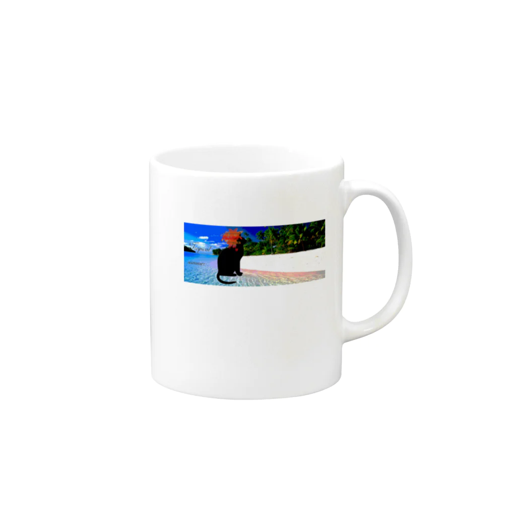 ColorfulLifeのTropical Summer Mug :right side of the handle