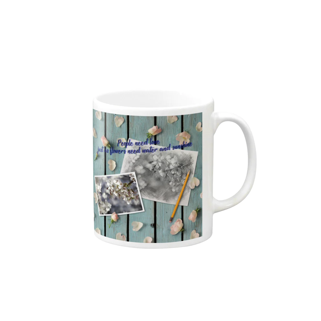 七海 空の桜シリーズ2021 Mug :right side of the handle