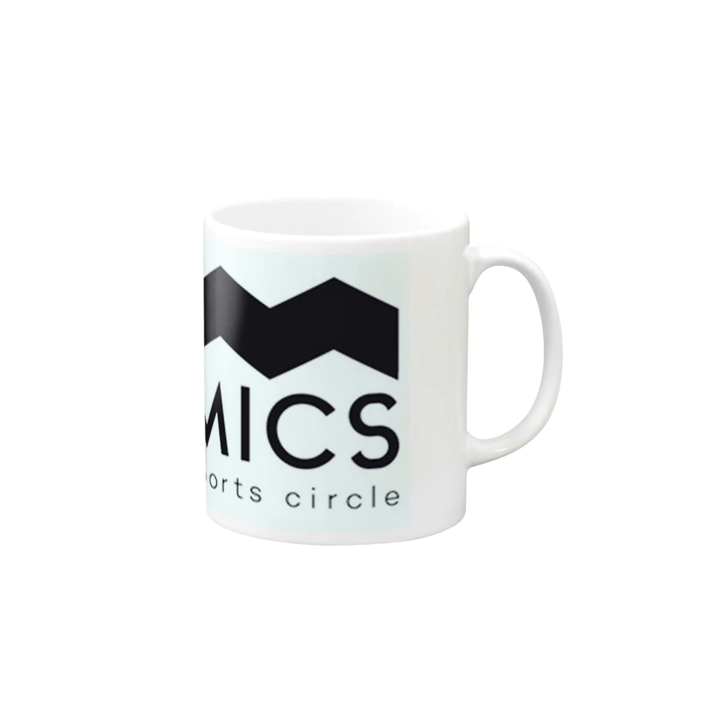 MICS 愛知メモリアルスポーツサークルのMICS公式グッズ Mug :right side of the handle