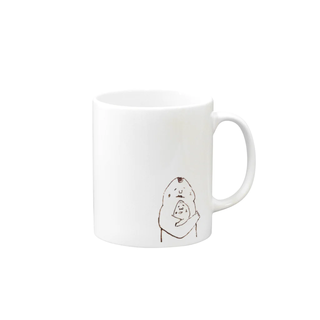 Spaghetti Clinton Storeのおにぎり親子 Mug :right side of the handle