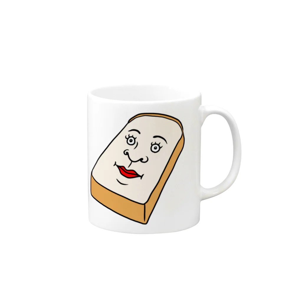 ホビヲノエのお店のかっこいい二枚目の食パン Mug :right side of the handle
