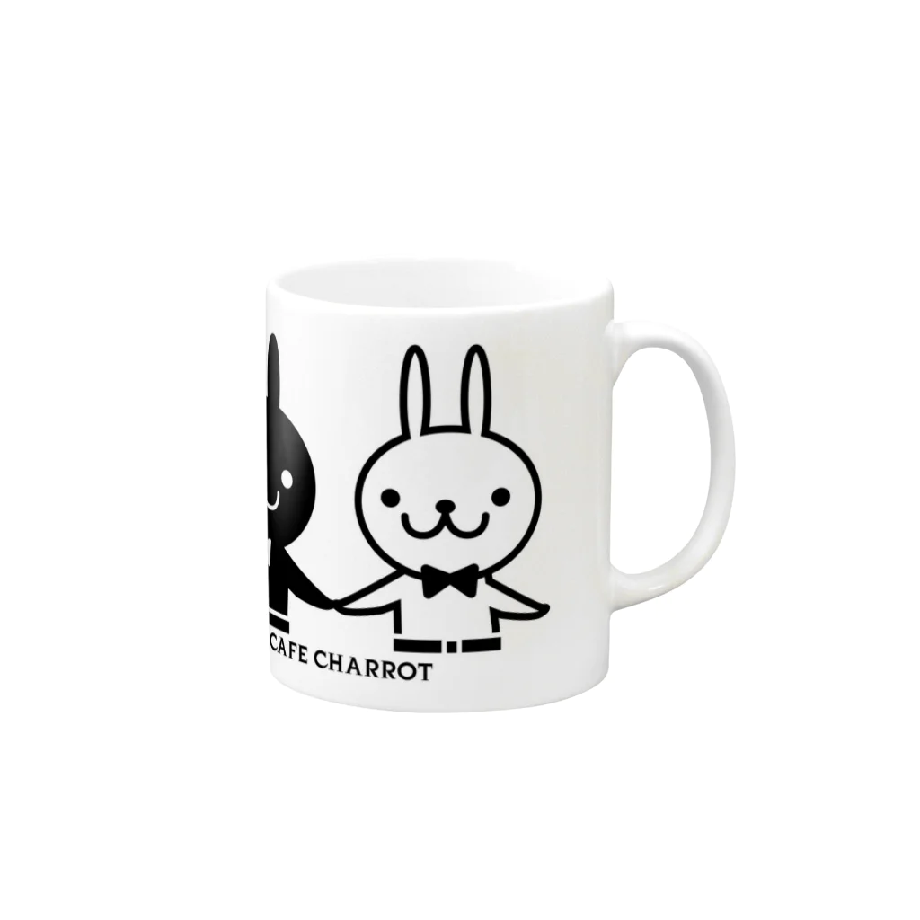 OFFICE FLATのusagi twins Mug :right side of the handle