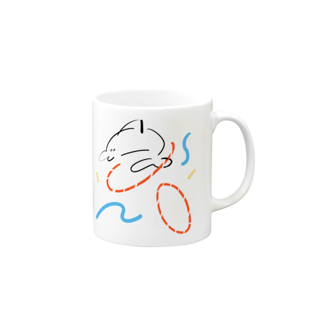 yuktamuraのイルカはザンブラコ Mug :right side of the handle