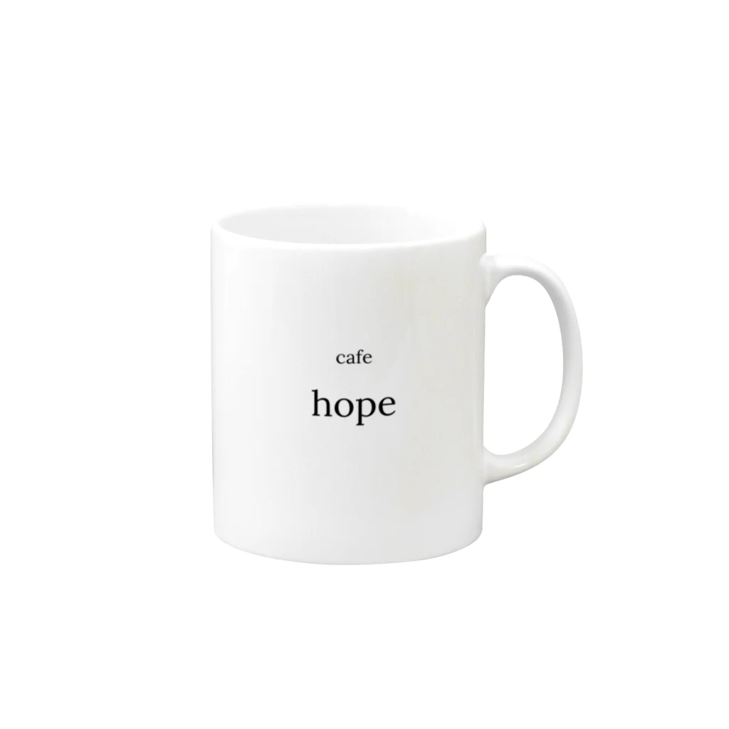 cafe hopeのロゴマグカップ マグカップの取っ手の右面