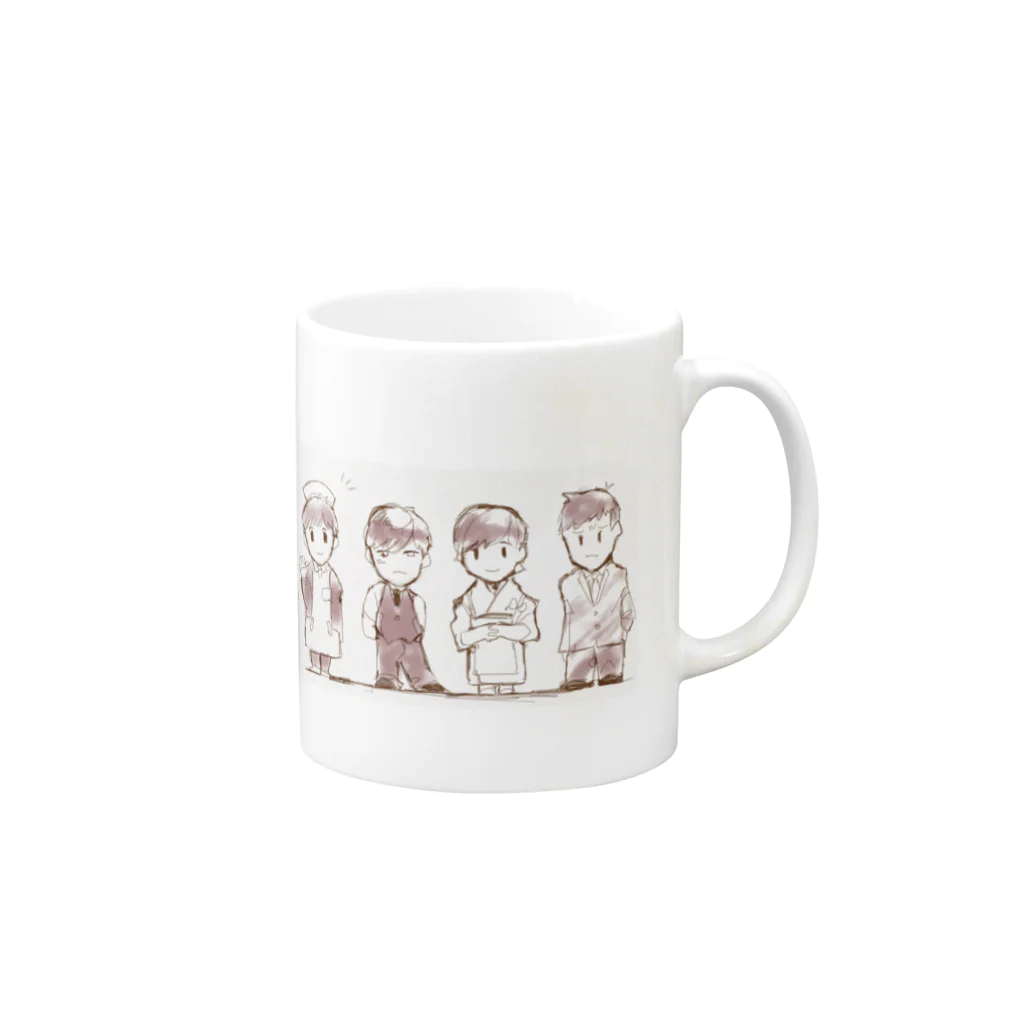 ROMX　ろむの4人(10人分身ver.) Mug :right side of the handle