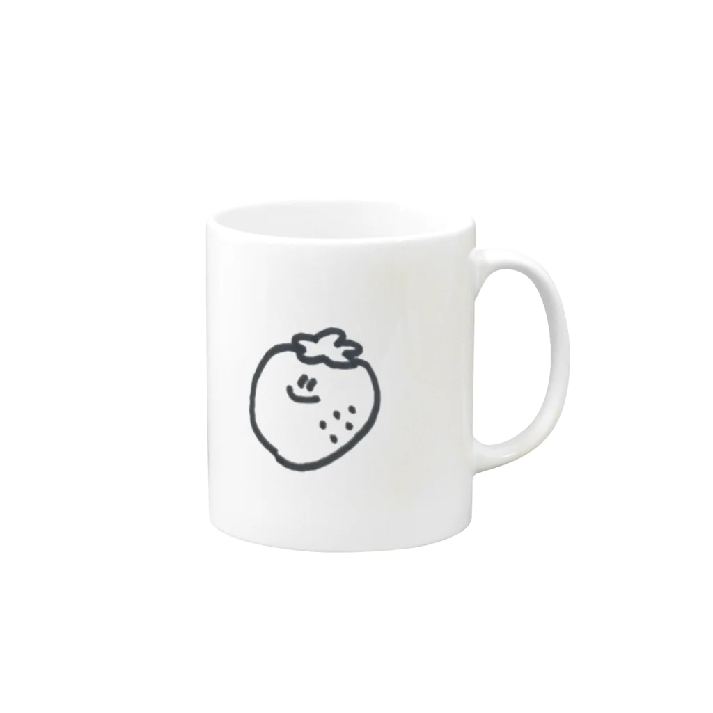 たまおのいちごちゃん Mug :right side of the handle