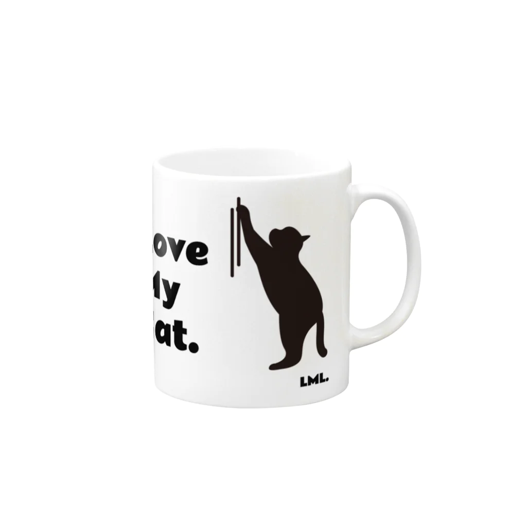 Love My Local ～LML～のLML- Love My Cat.001 Mug :right side of the handle