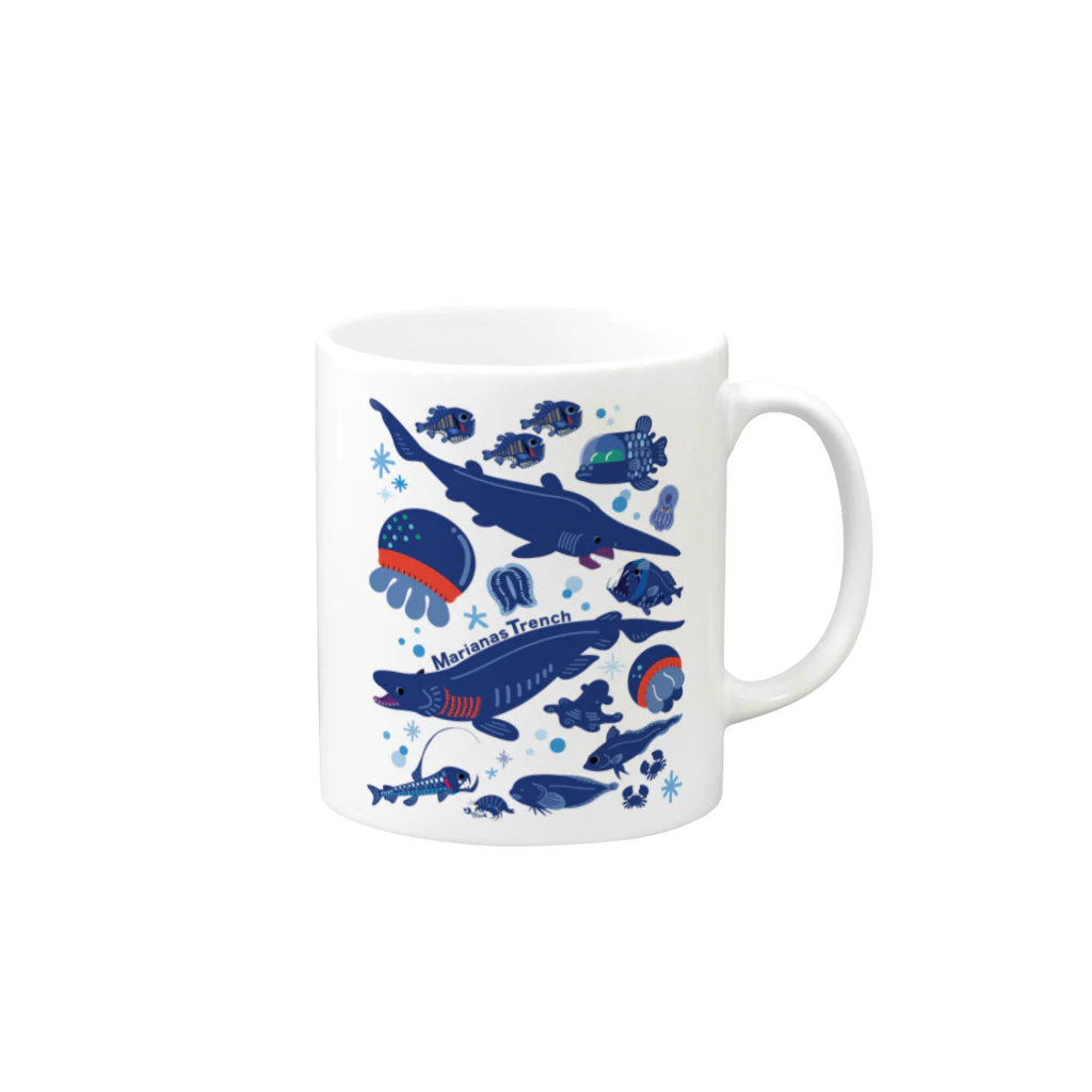 みなとまち層のマリアナ海溝の深海生物たち Mug :right side of the handle