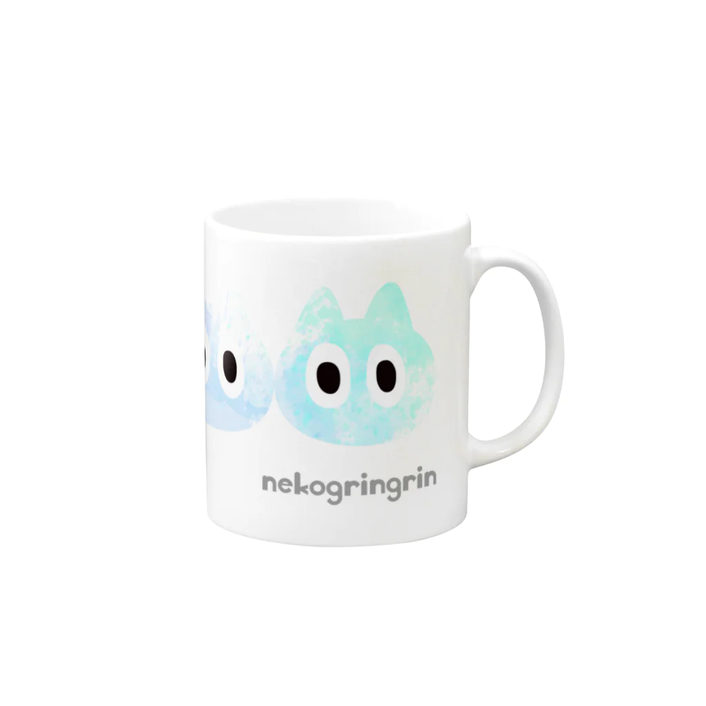 ねこすきのならぶよ後半 Mug :right side of the handle