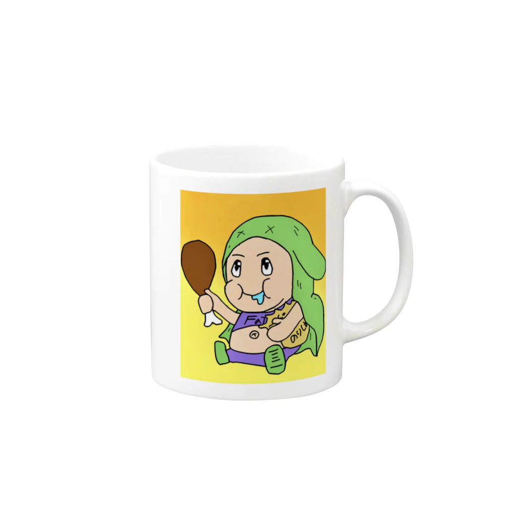 The-FATmAnのファットくん Mug :right side of the handle