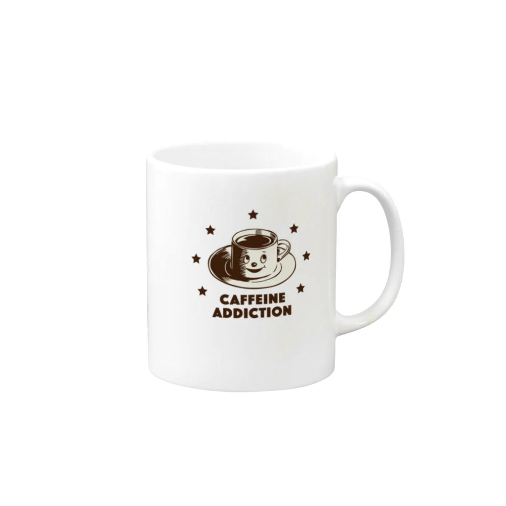 LONESOME TYPE ススのCAFFEINE ADDICTION （COFFEE） Mug :right side of the handle