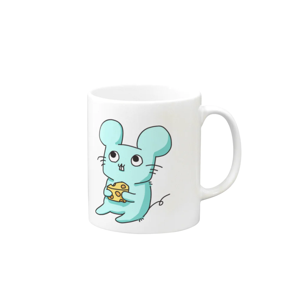 リンカーンのゆる〜いネズミのマグカップ Mug :right side of the handle