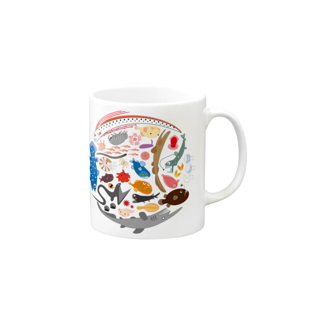 まさわざっかの深海生物たち Mug :right side of the handle