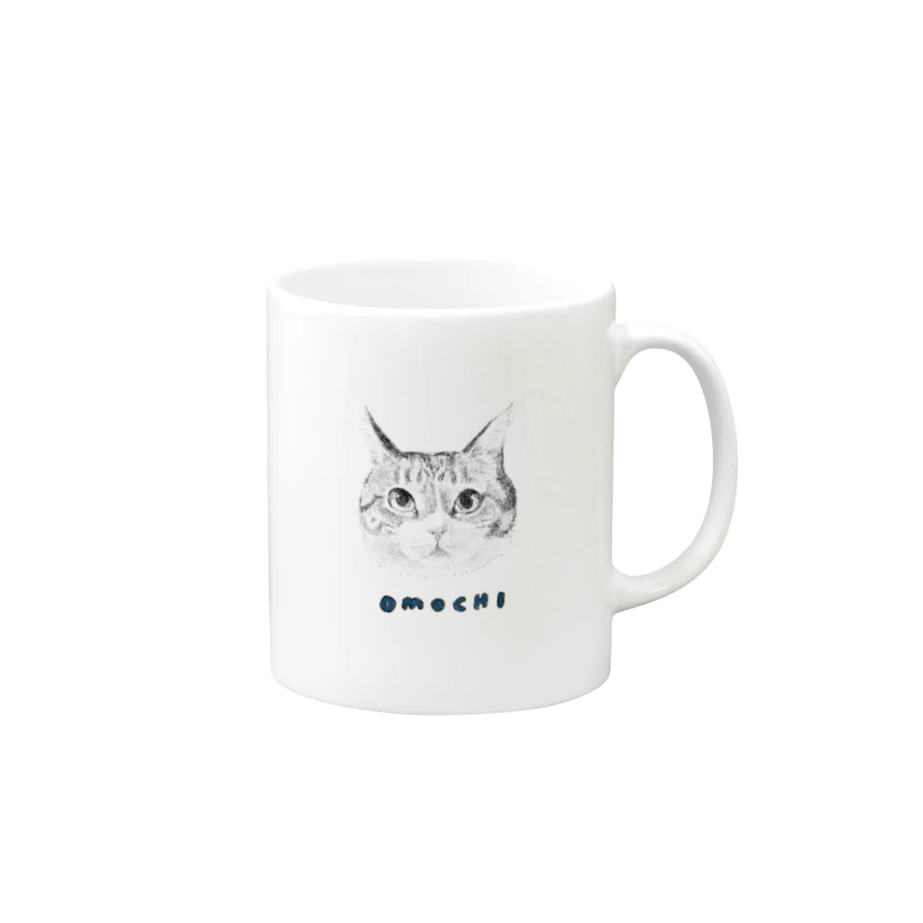 やぎのつののおもちくん Mug :right side of the handle