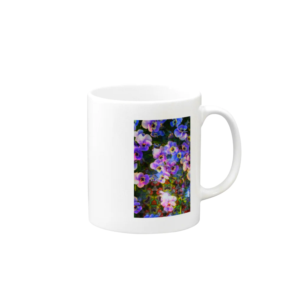 Natsumex Teleido-Worksのlittle flower"Unwavering soul" Mug :right side of the handle