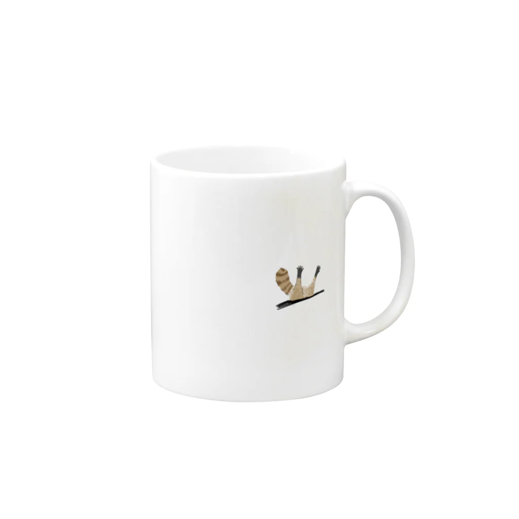 ふかいみどりの香りのカナダのアライグマ Mug :right side of the handle