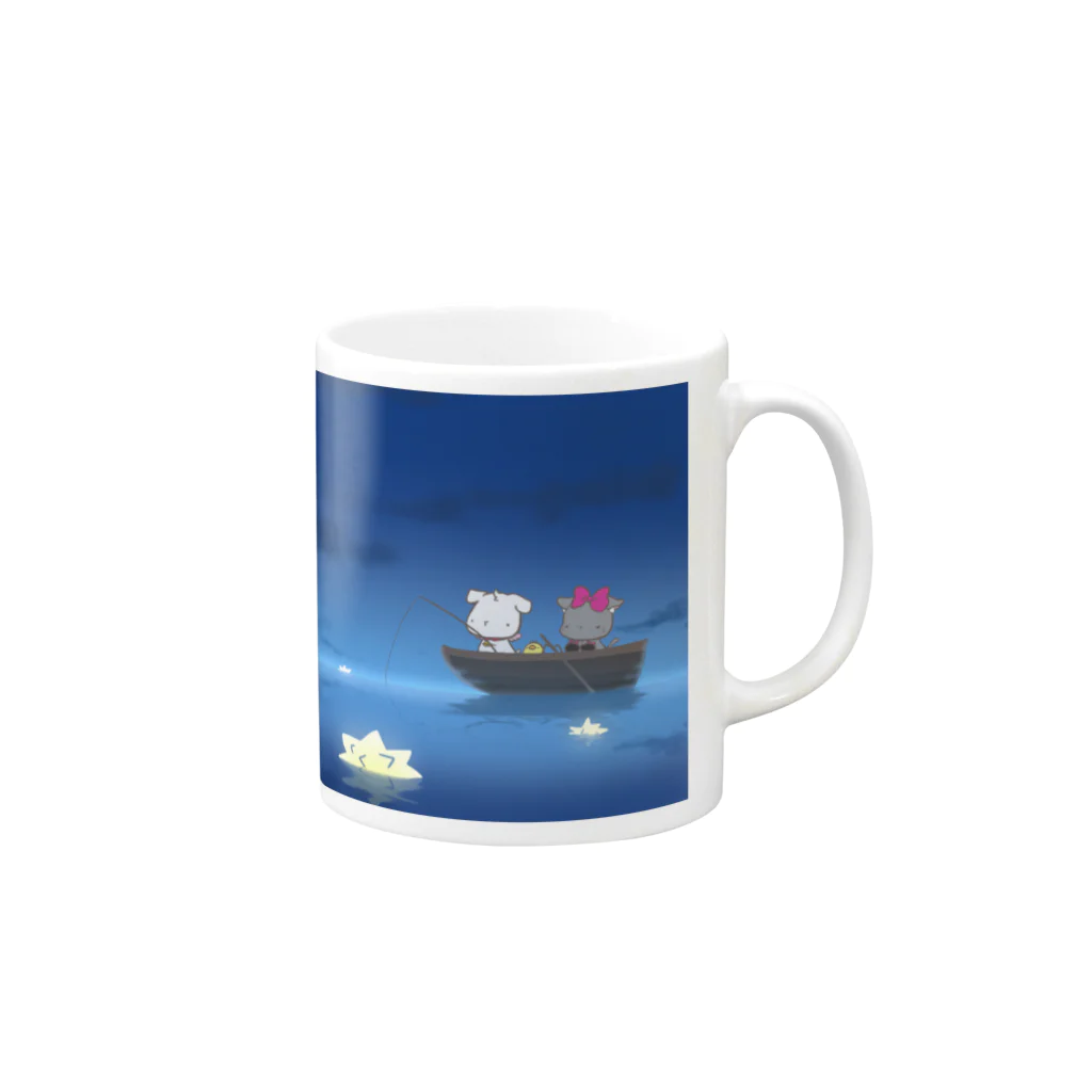 すいの星ふる夜 Mug :right side of the handle