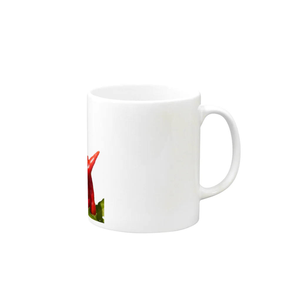 でおきしりぼ子の実験室のとうがらし1x1 Mug :right side of the handle