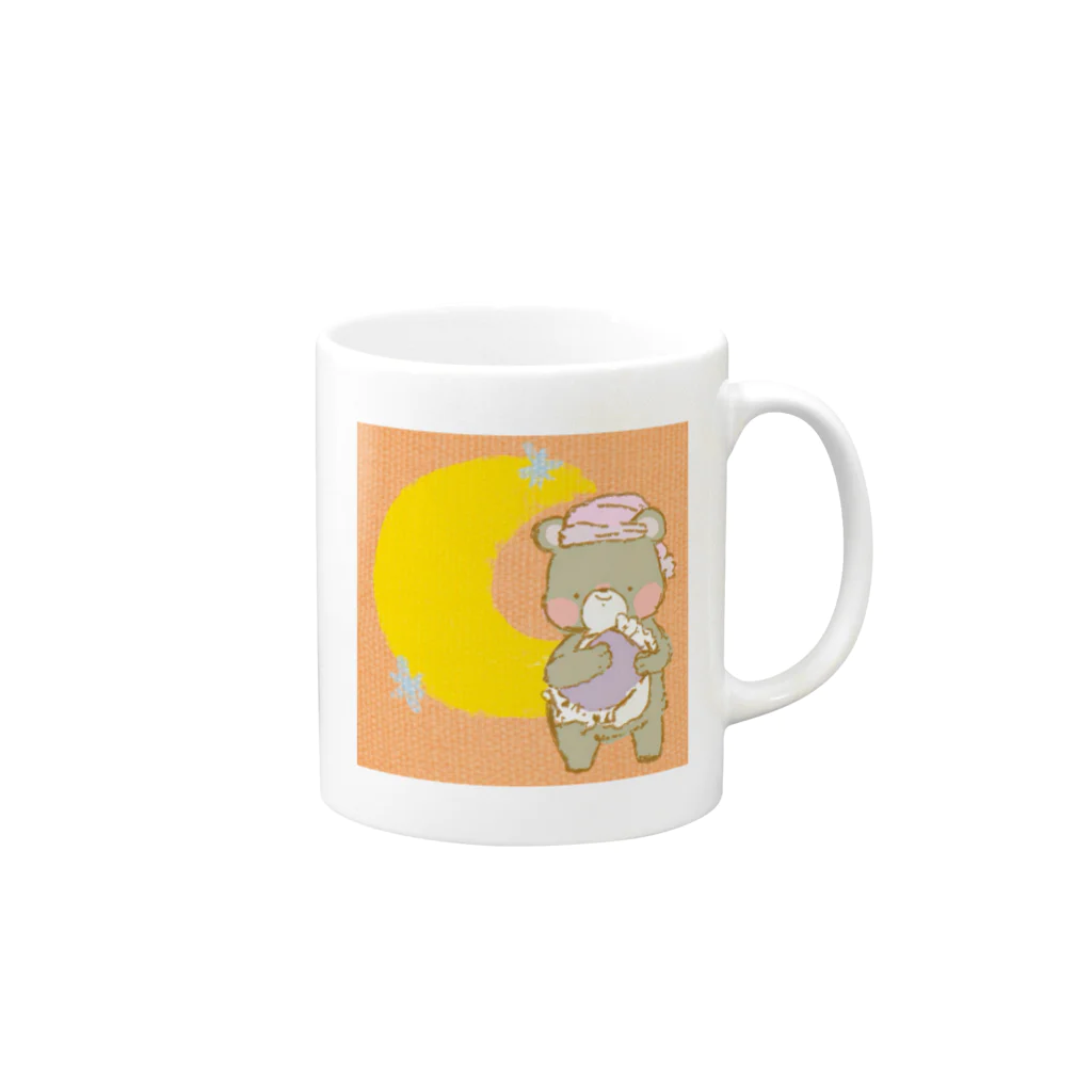 ゆるめんのおやすみ Mug :right side of the handle