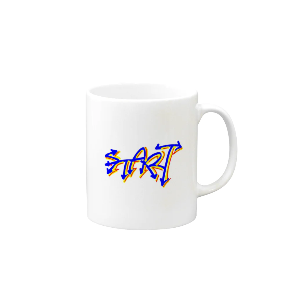 -まいきぃ Works-のハジマリハカノウセイニミチテイル Mug :right side of the handle