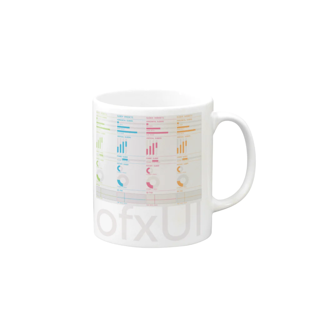 Teruaki TsubokuraのI LOVE "ofxUI" (White) マグカップの取っ手の右面