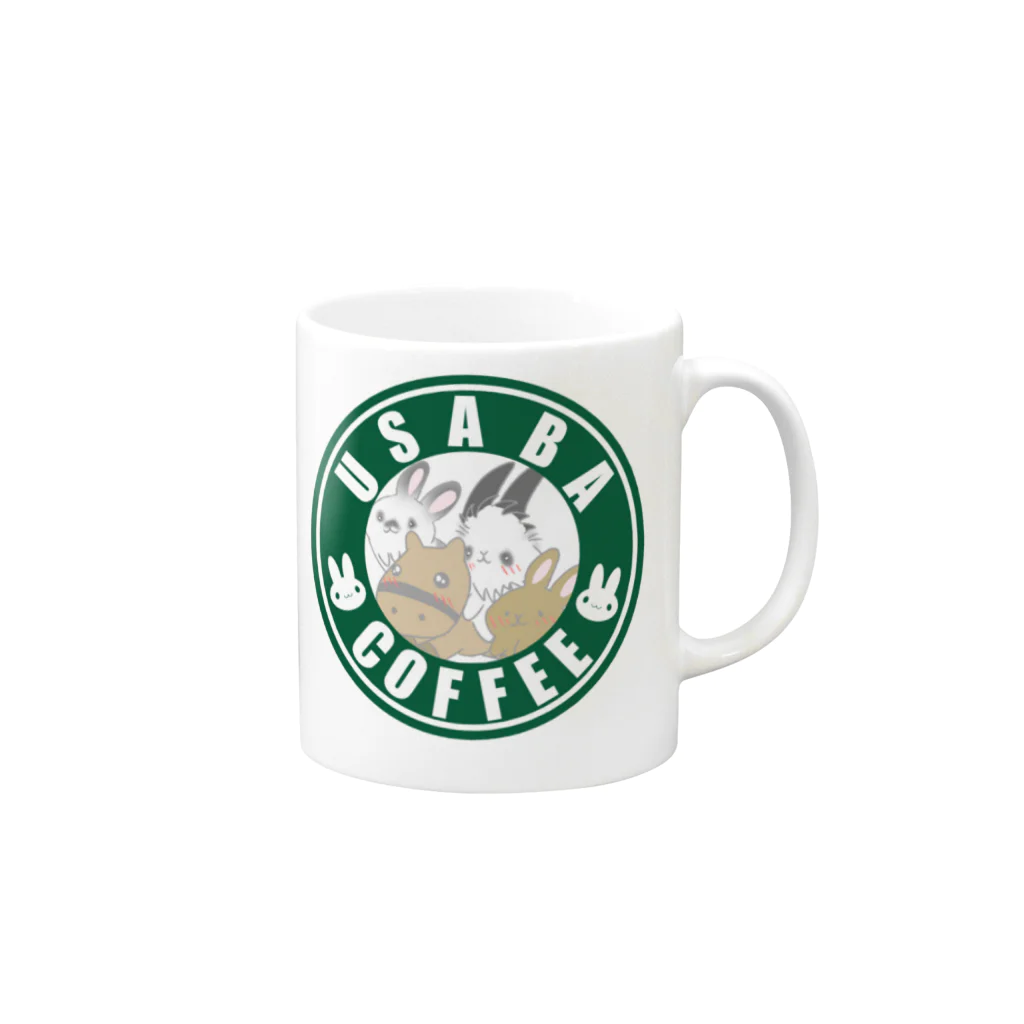 USABA COFFEEのうさばコーヒーカップ Mug :right side of the handle