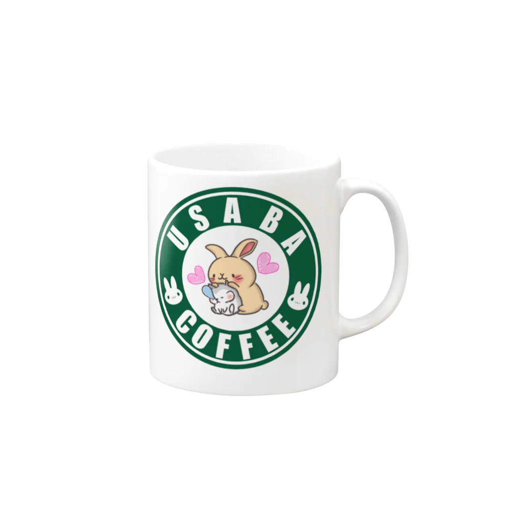 USABA COFFEEのうさばコーヒーカップ Mug :right side of the handle